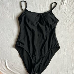 Hurley Black One Piece Swimsuit with Strappy Back Size Medium